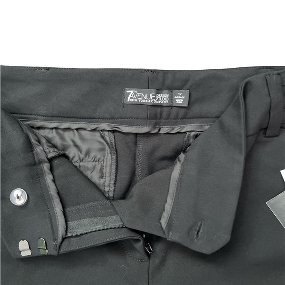 New York & Company Signature Fit Straight Leg Pants Size 12 Average NWT Black - Picture 4 of 8
